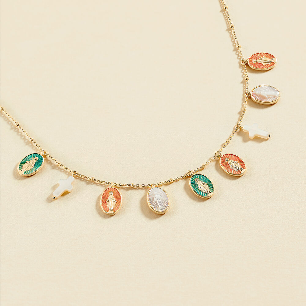 Collar corto EVENING - Multicolor / Oro - Collares  | Agatha