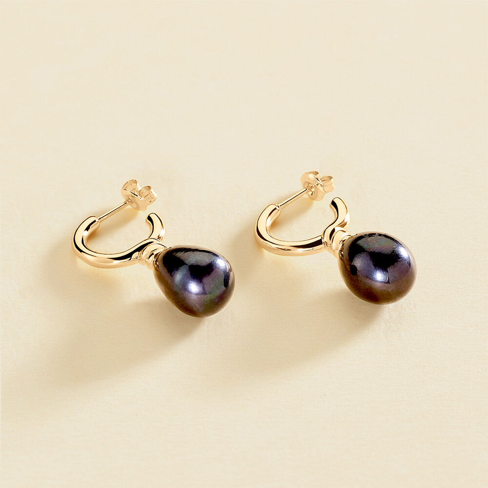 Criollas MARGAUX - Negro / Oro - Pendientes  | Agatha