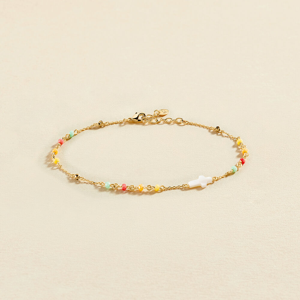 Tobillera SUNSET - Multicolor / Oro - Pulseras  | Agatha